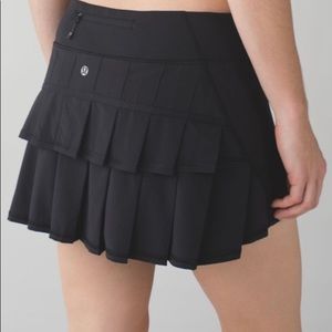 Lululemon Run: Pace Setter Skirt Black Tennis 6